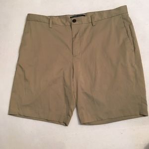 Perry Ellis mens khaki beige dress casual shorts